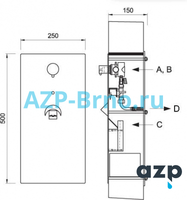 Душевой жетонный автомат BSZA 01 AZP Brno Чехия (фото, схема)